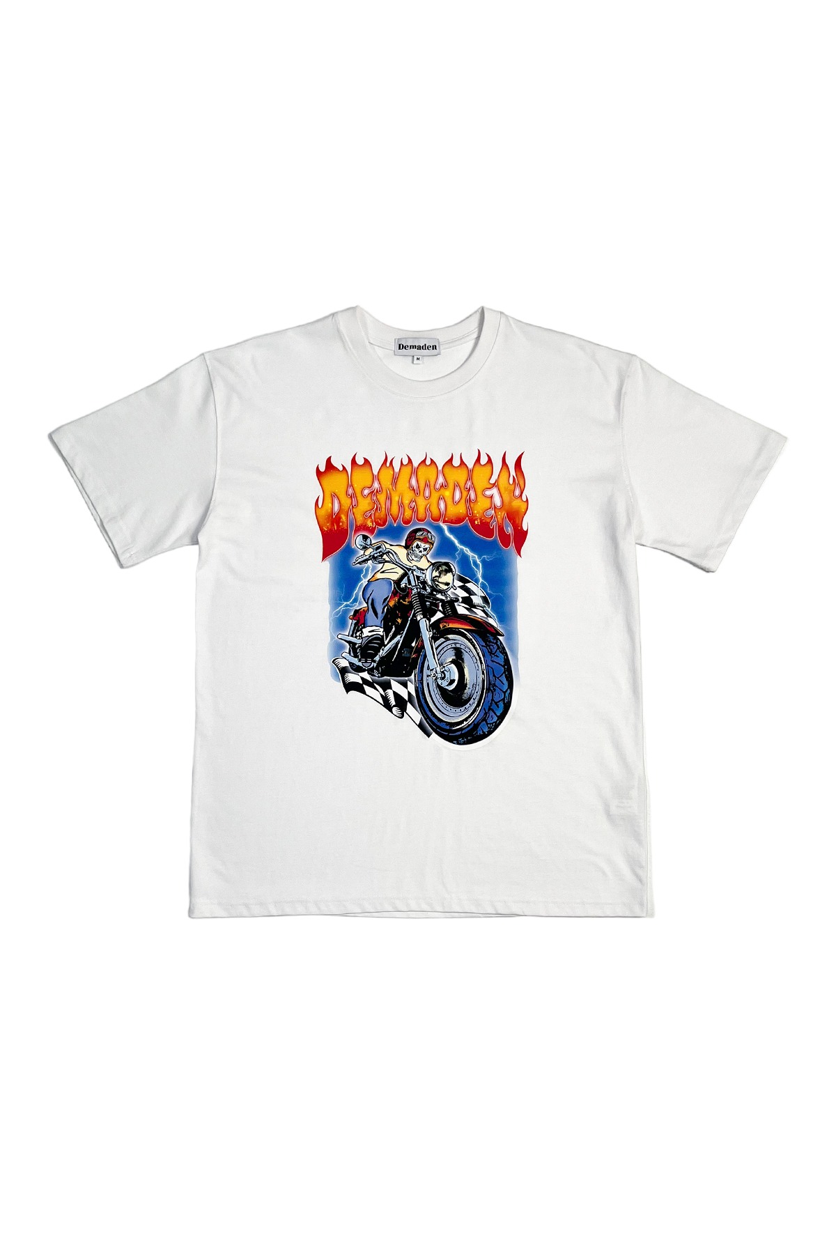 SKULL MOTORCYCLE GANG 1/2 T-SHIRT WHITE, 청바지, 데님, 가디건, 의류, 연예인, 협찬, 티셔츠, 셔츠, 반팔, 긴팔, 베스트, 조끼, 코트